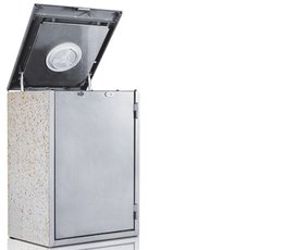 KLASSIK Sonderschränke aus Beton und Waschbeton mit Deckel im Dach