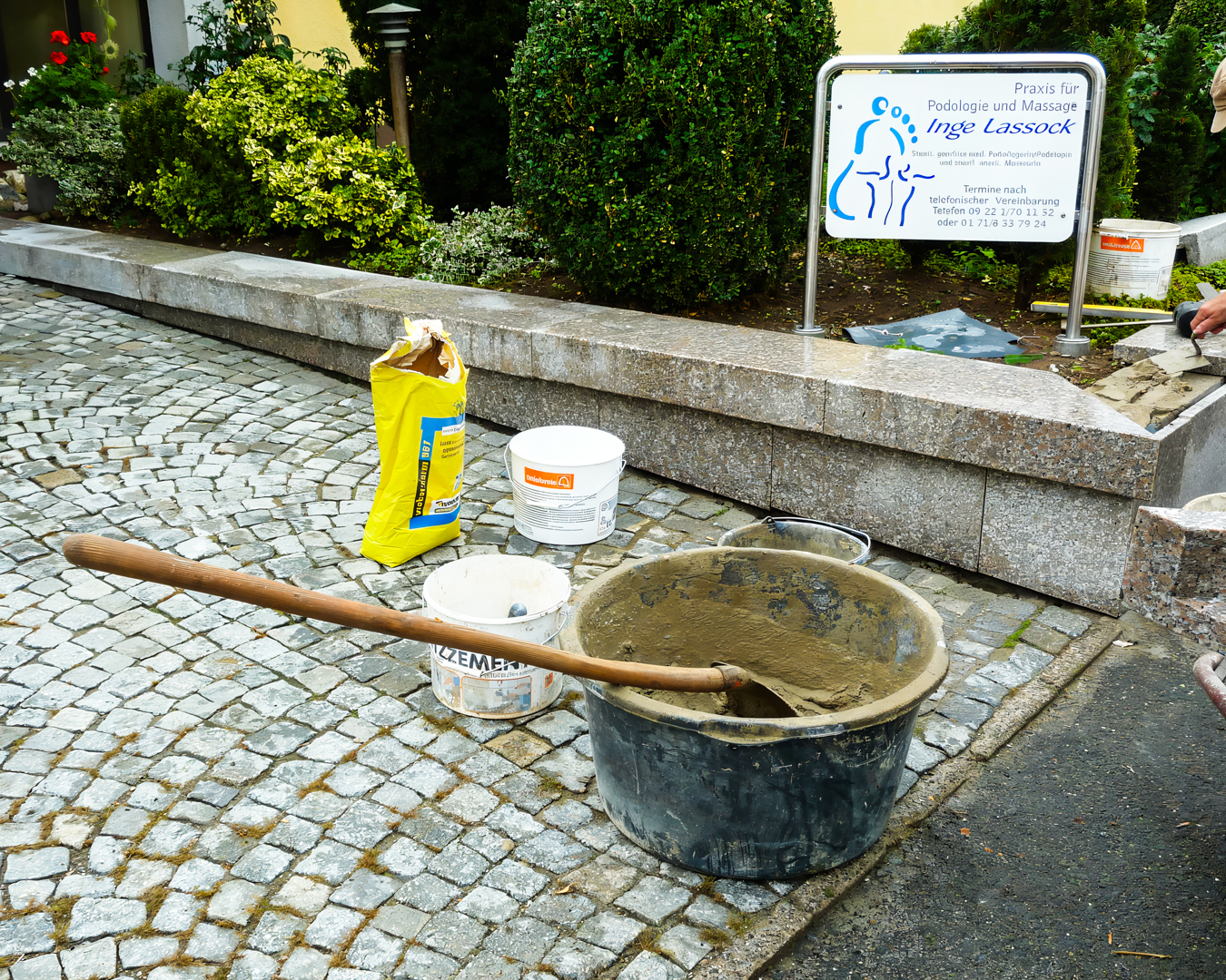 Sockelverkleidung aus Granit