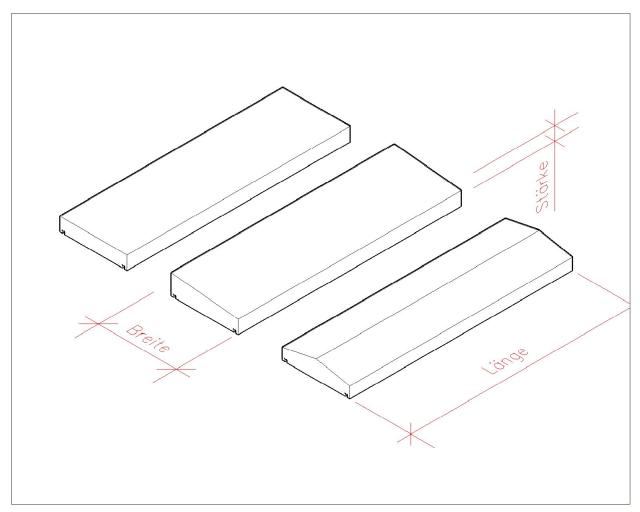 Abdeckplatten aus Beton, Waschbeton und Betonwerkstein